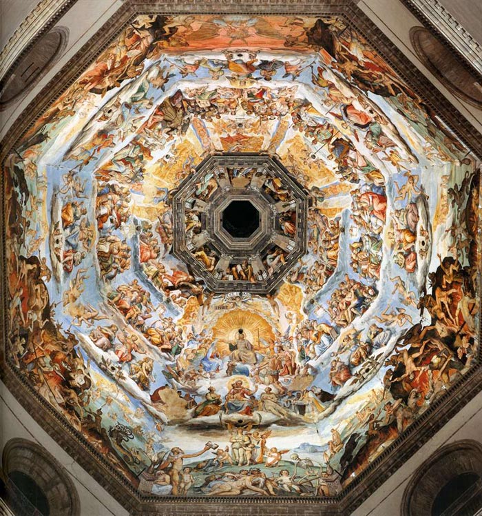 Cupola of Brunelleschi’s Duomo,  The Last Judgment fresco by Vasari, finished by Frederico Zuccaro