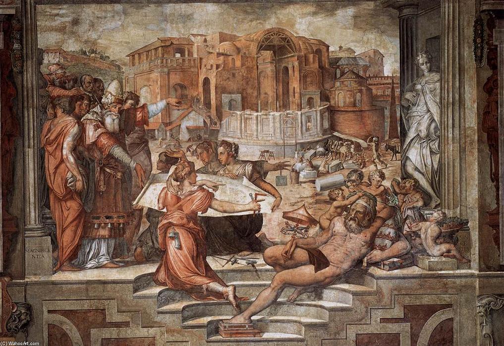 Fresco in the hall of the chancery in Palazzo della Cancelleria in Rome, 1547