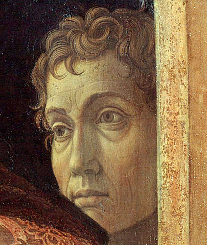 Detail from the Presentation of Christ at the Temple, possibly a self portrait