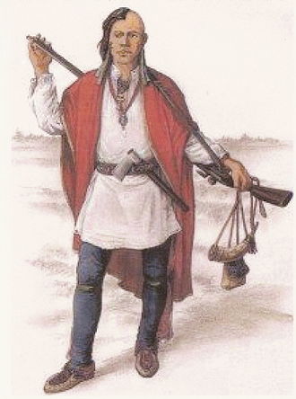 Micmac Warrior during the Revolutionary War
